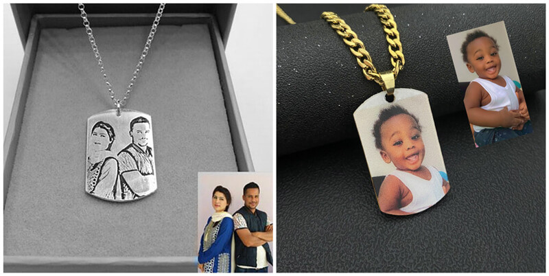 wholesale personalized photo engraved jewelry for men mens personalized dog tag necklace with picture gold wholesale personalized photo engraved jewelry for men mens personalized dog tag necklace with picture gold